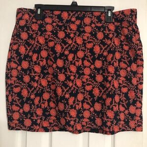 J. Jill‎ Fit new blue floral skort mini skirt women’s size large petite NWT